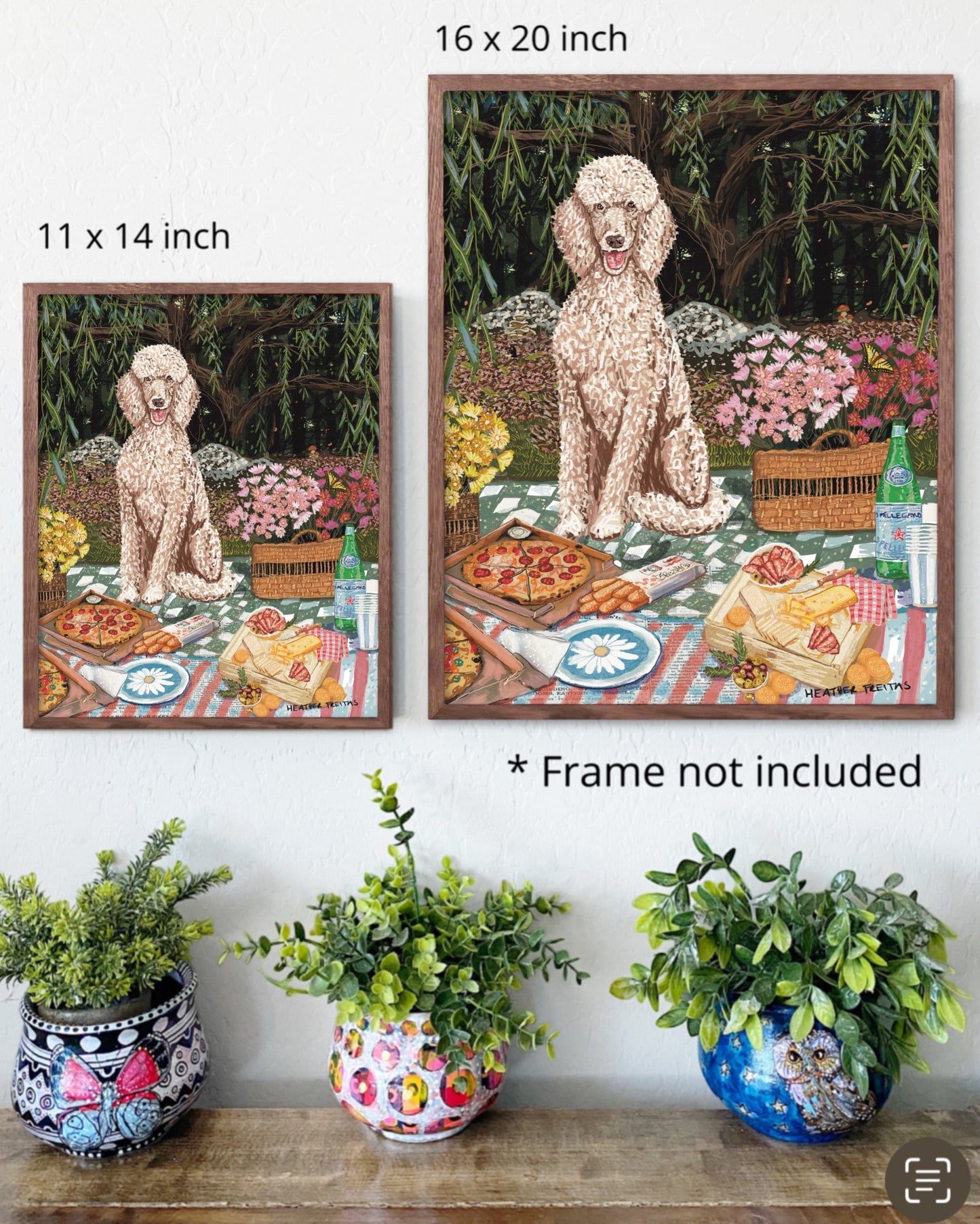 Standard Poodle - Build Your Pet Portrait Paper Print