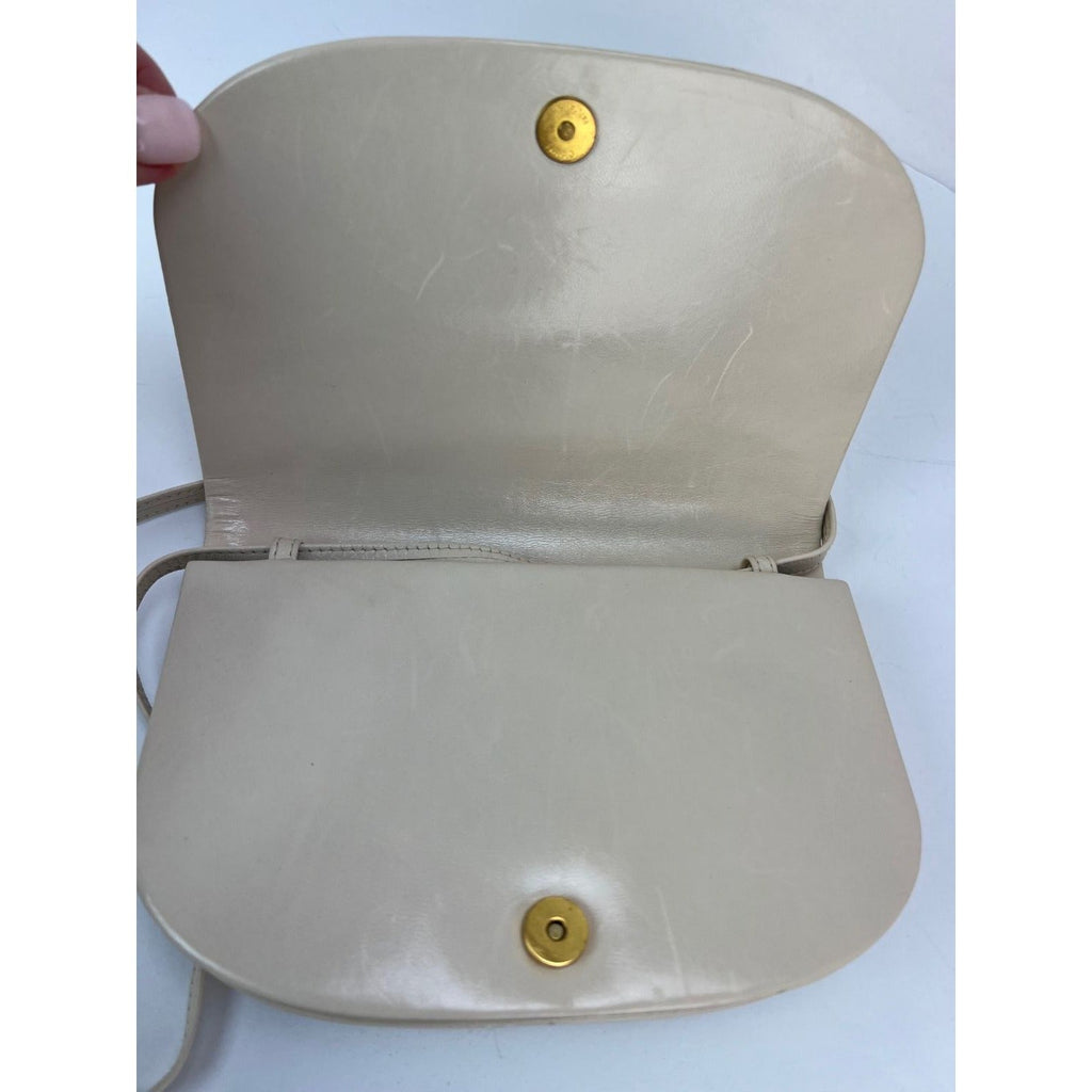 Bottega Veneta Intreciato white leather Shoulder Clutch Bag