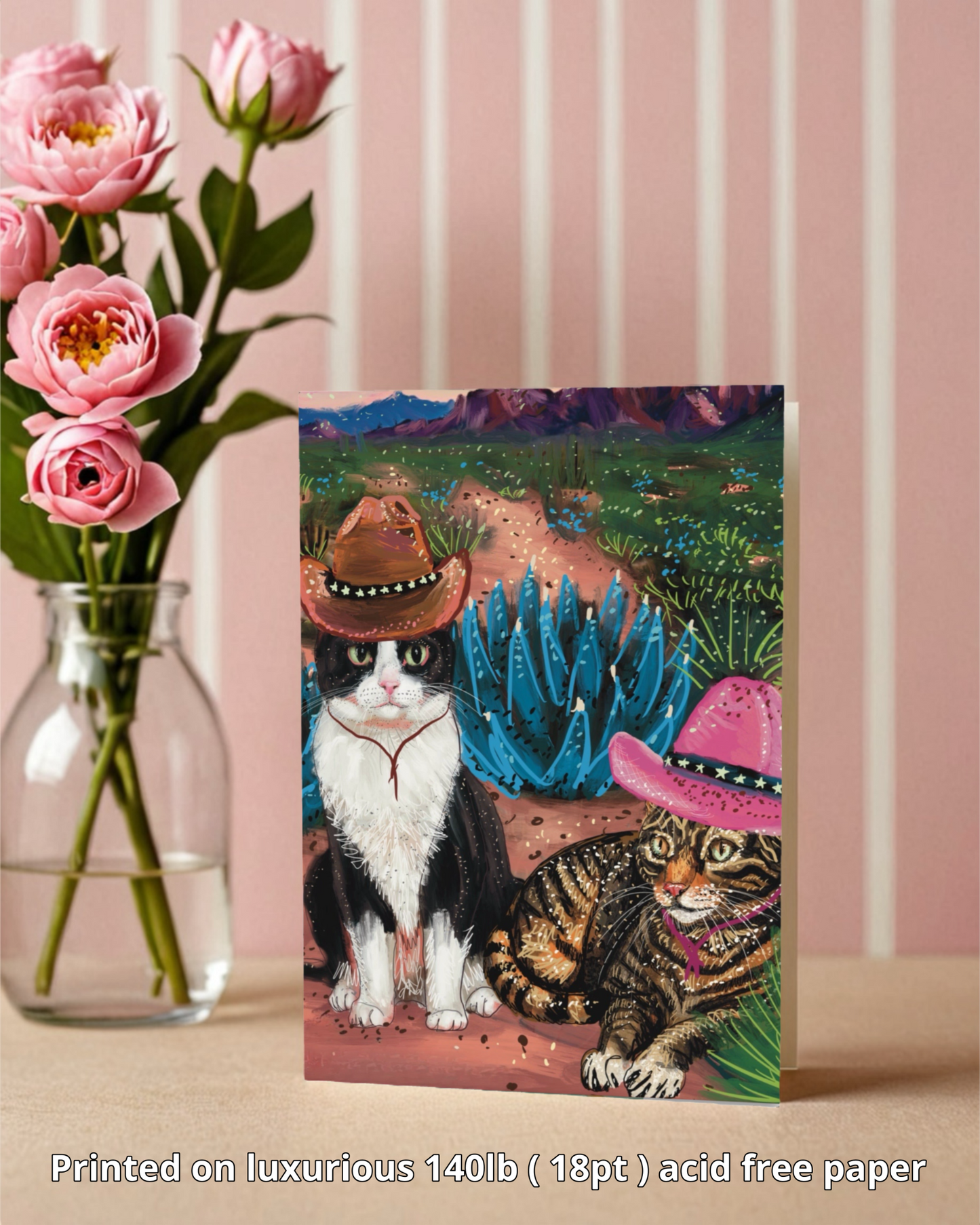 Cowboy Cats - Greeting Card / Fine Art Print