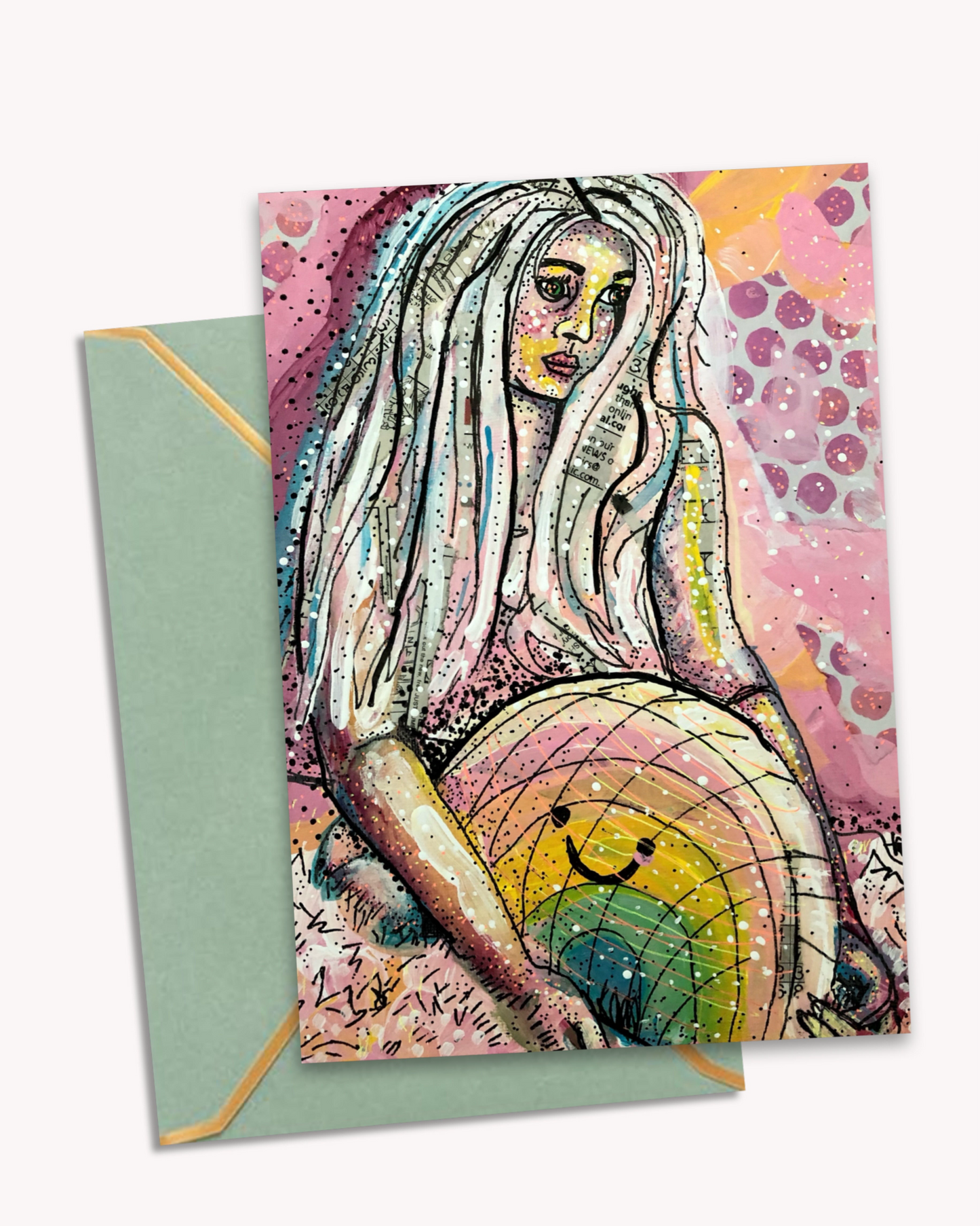 Rainbow Pillow - Greeting Card / Fine Art Print