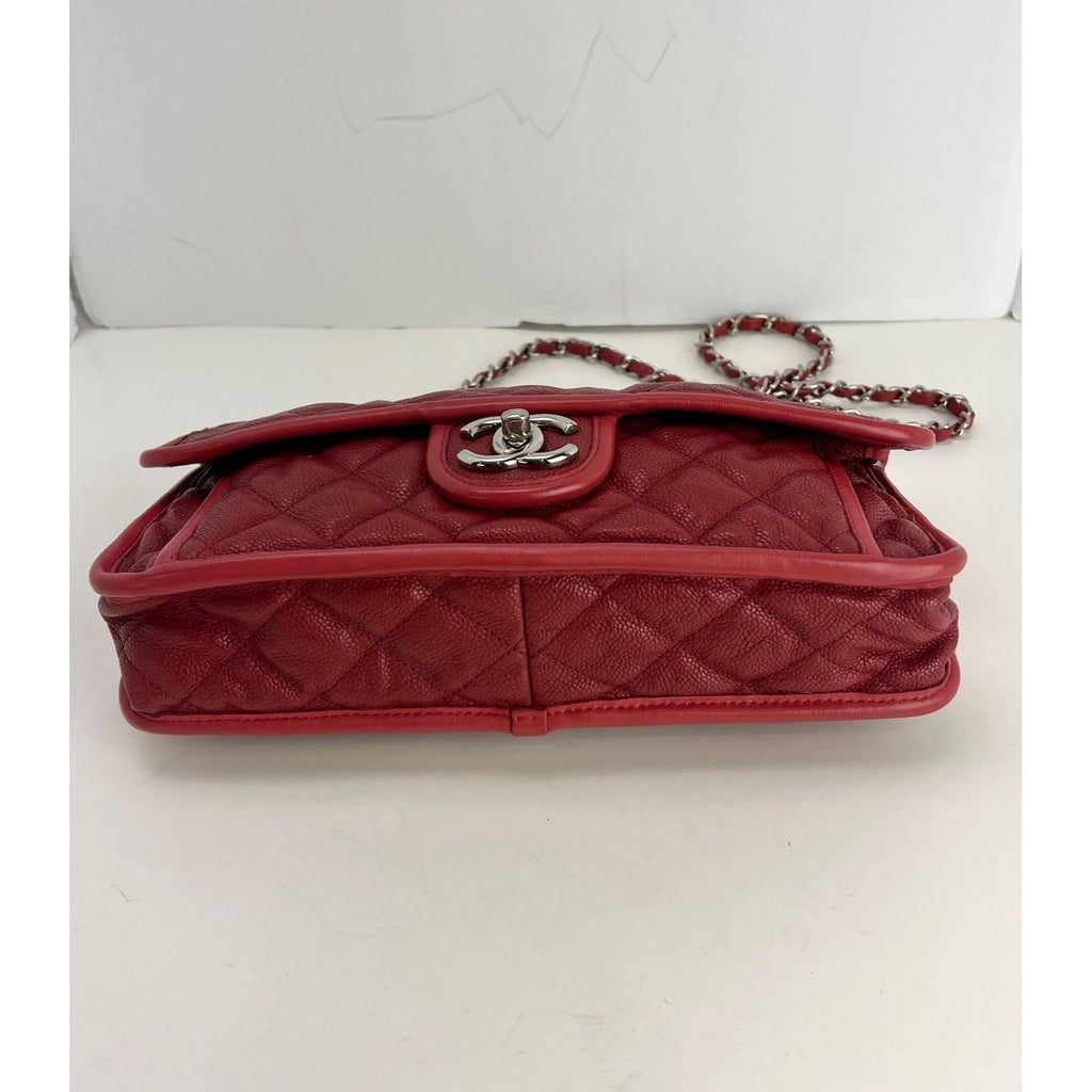 Chanel Caviar Quilted Medium French Riviera Red Flap