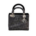 Christian Dior Medium Lady Laced Black Leather Limited Edition Shoulder Bag
