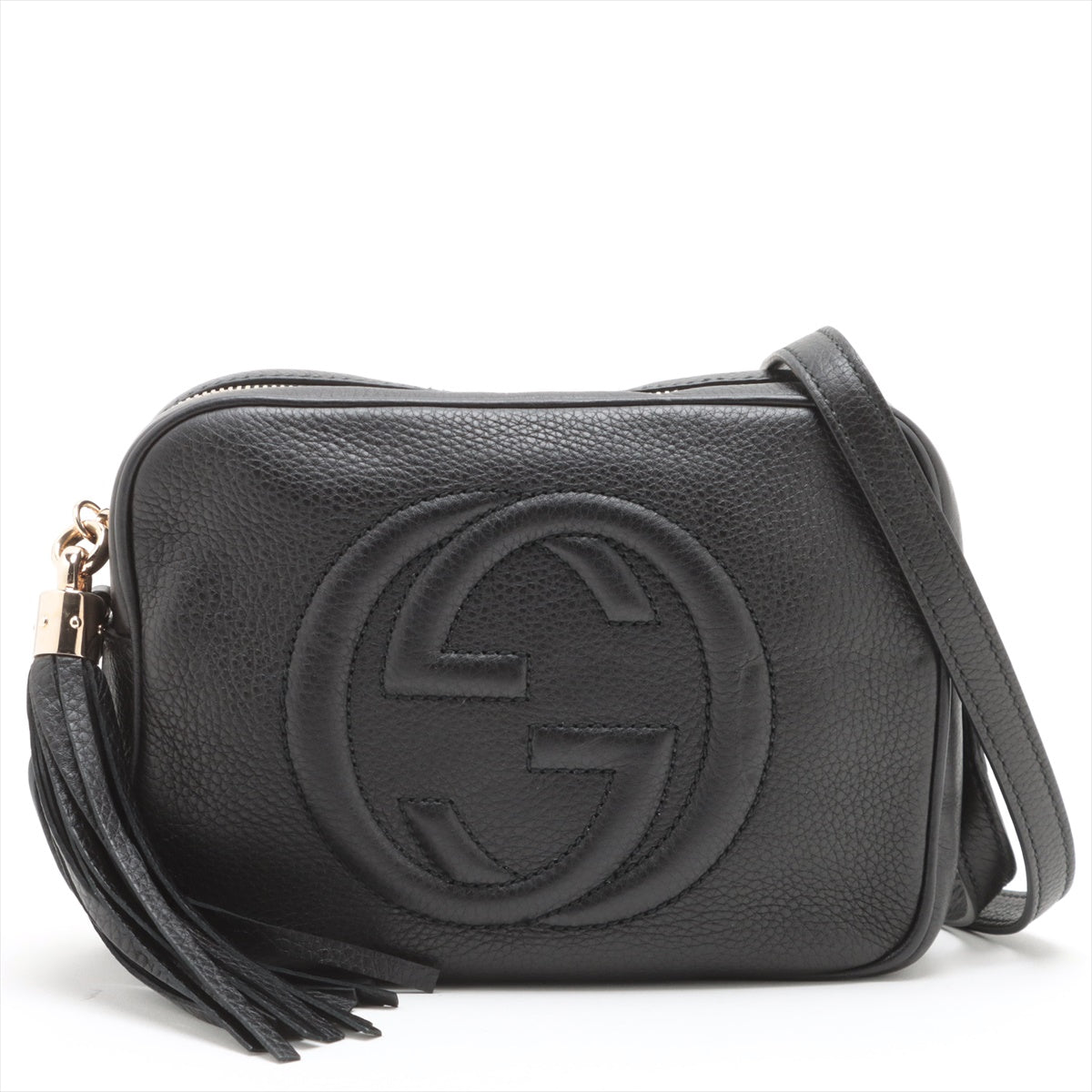 Gucci Soho Leather Shoulder Bag Black 308364