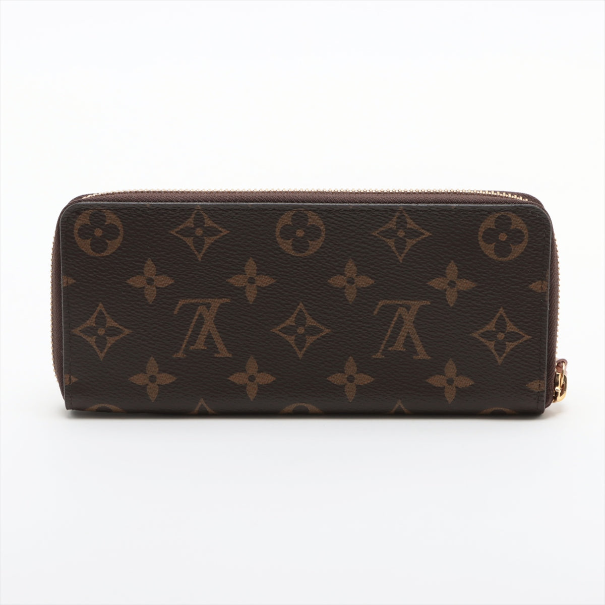 Louis Vuitton Monogram Portofeuille Clemence M61298 CA3177 Rose Ballerine Zip Round Wallet