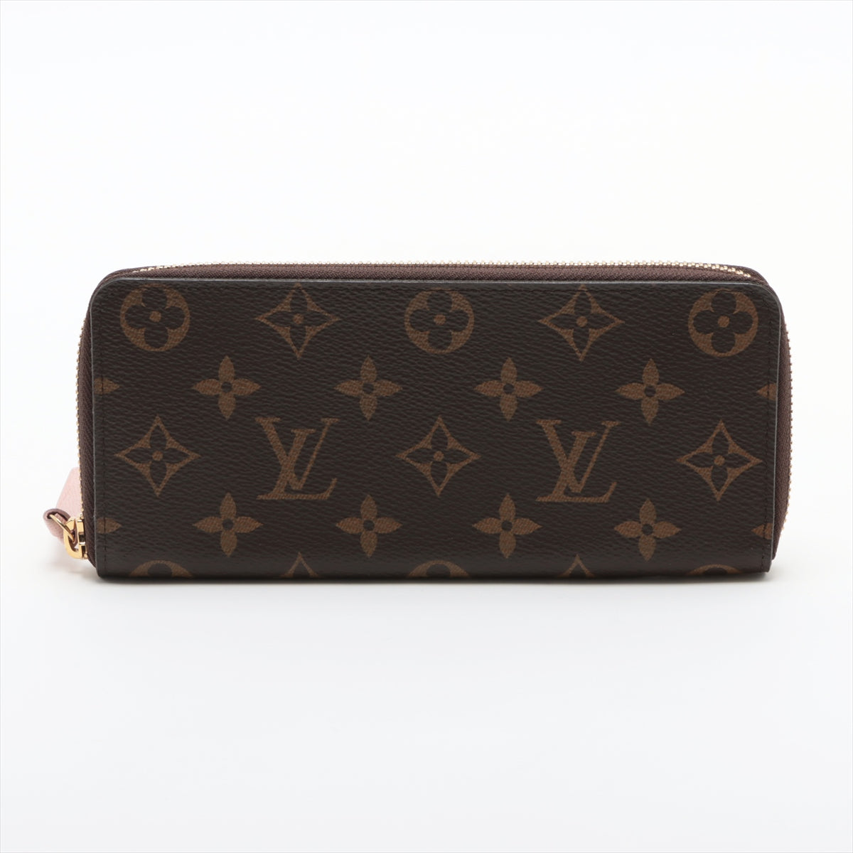 Louis Vuitton Monogram Portofeuille Clemence M61298 CA3177 Rose Ballerine Zip Round Wallet