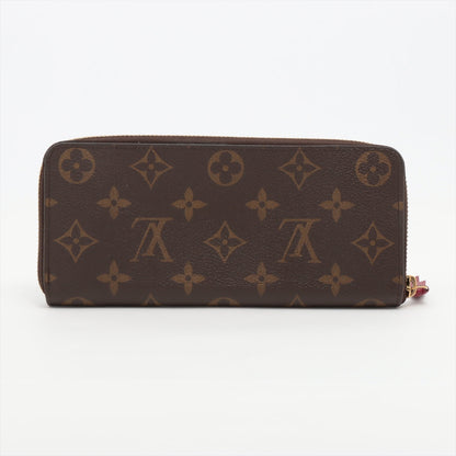 Louis Vuitton Monogram Portofeuille Clemence M60742 Fuschia Zip Round Wallet