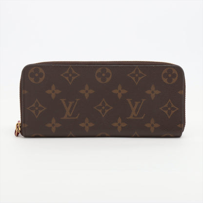 Louis Vuitton Monogram Portofeuille Clemence M60742 Fuschia Zip Round Wallet