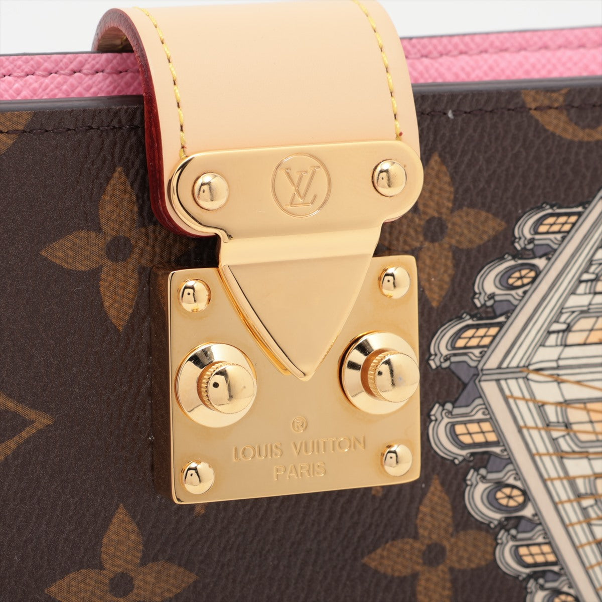 Louis Vuitton Monogram Vivienne Couverthur Carnepol GI0827 Brown x pink