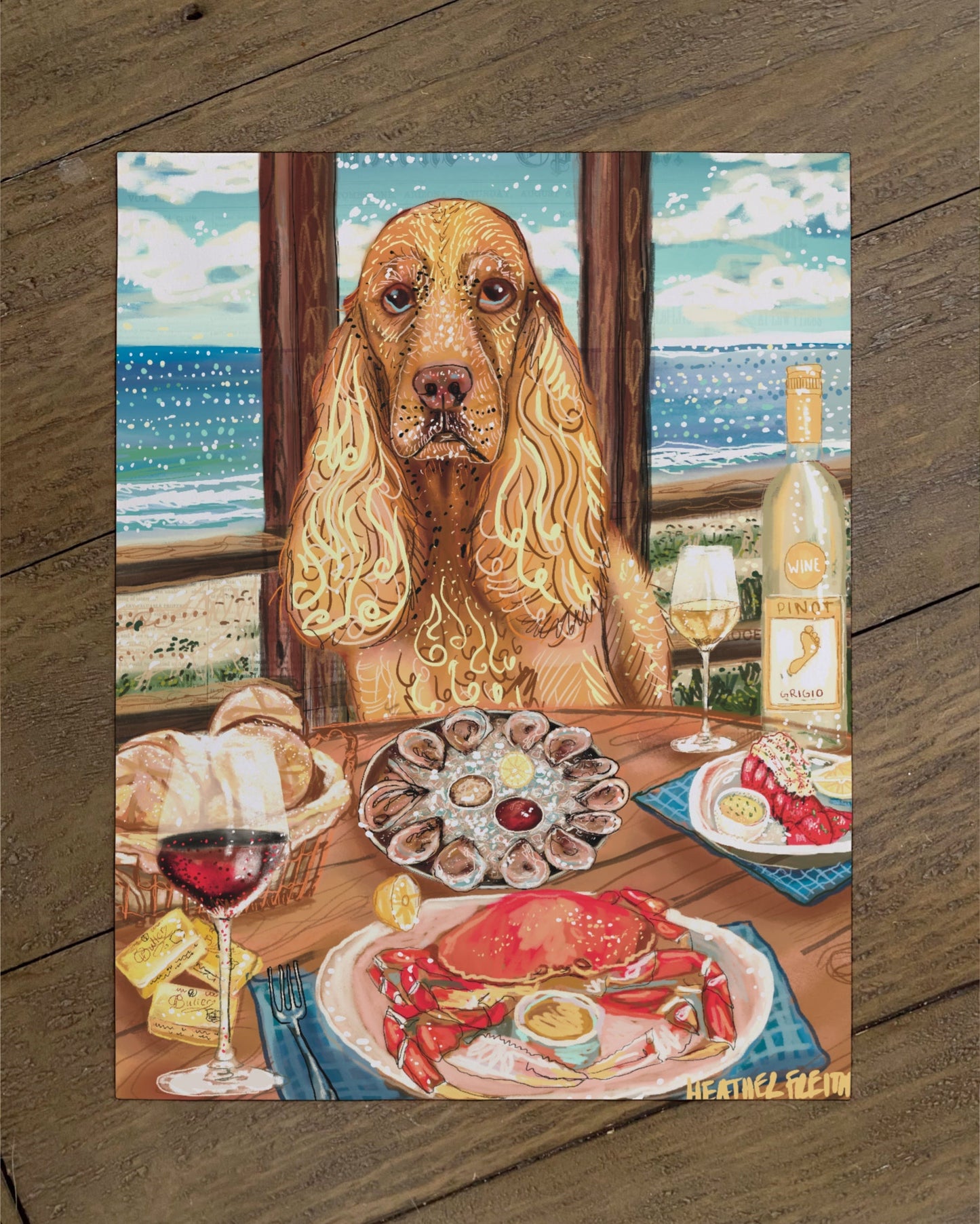 Cocker Spaniel - Build Your Own Pet Portrait Paper Print