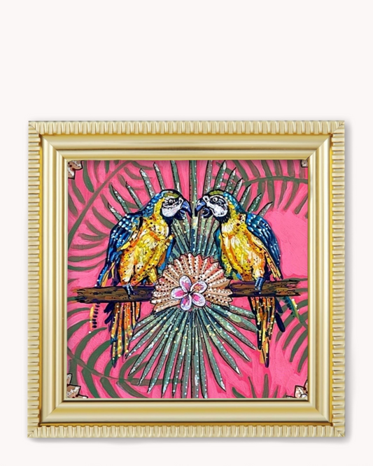 Parrot Paradise Framed Magnet ( Medium )