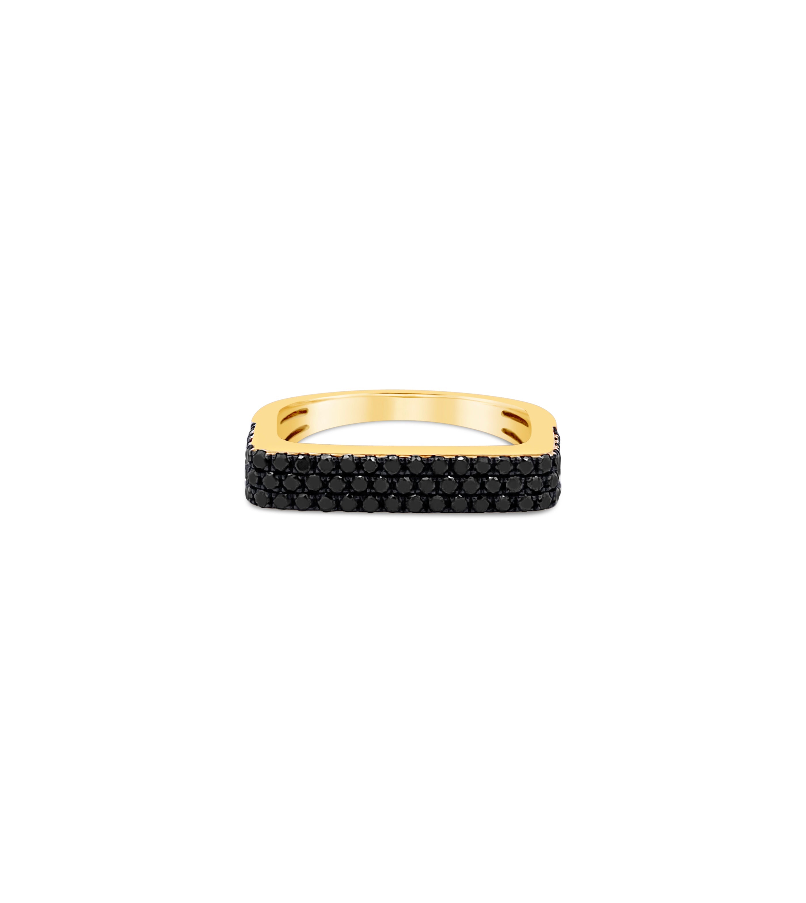 Black Diamond Square Ring