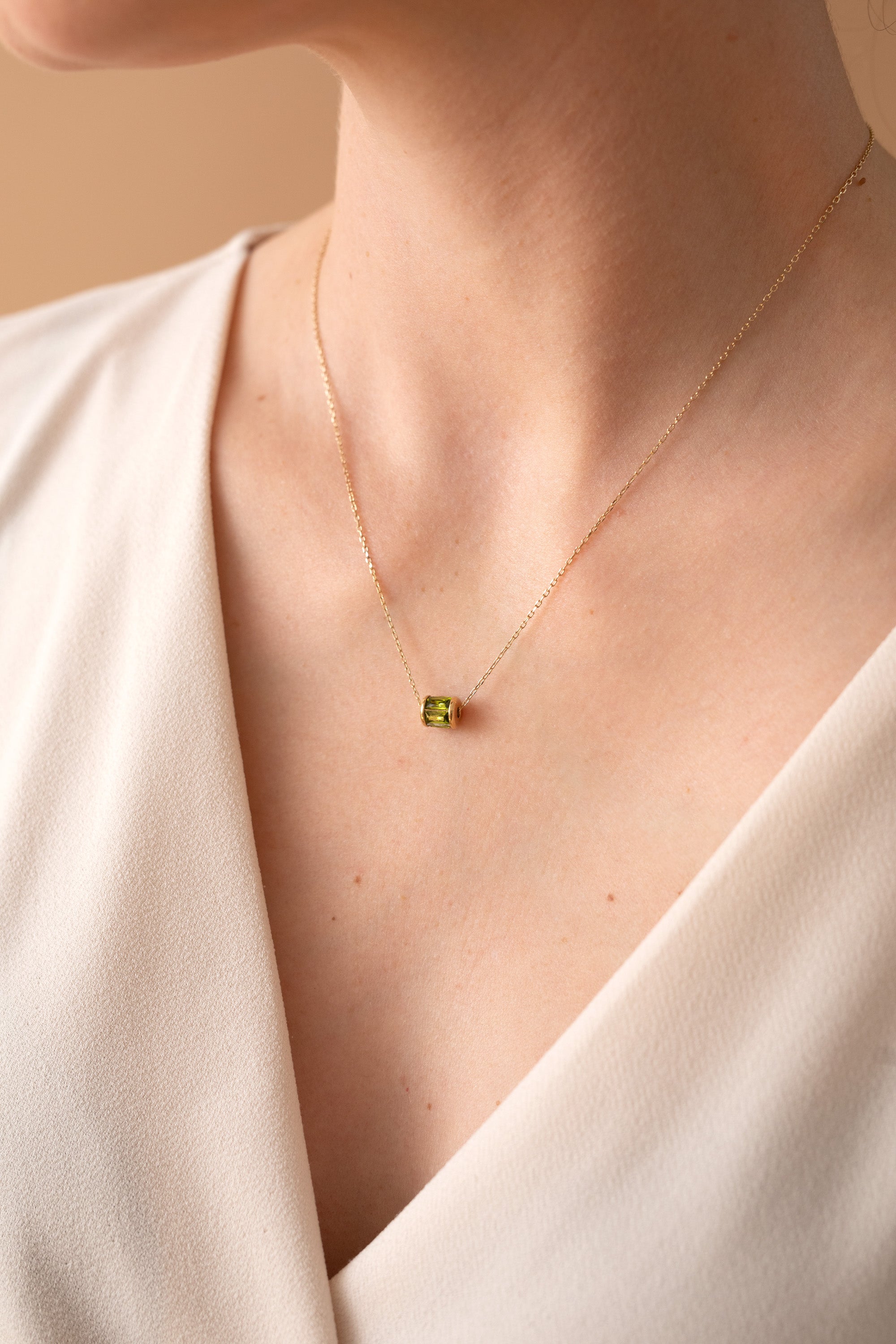 August Birthstone Precious Pendant Necklace