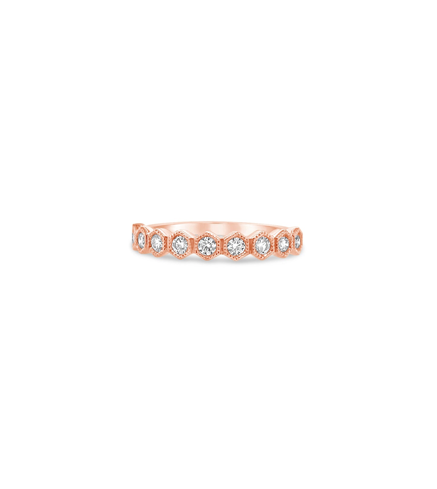 Diamond Hexagon Set Band