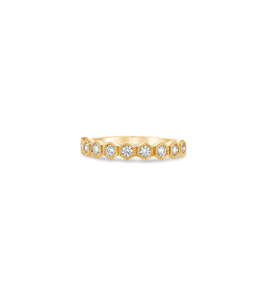 Diamond Hexagon Set Band