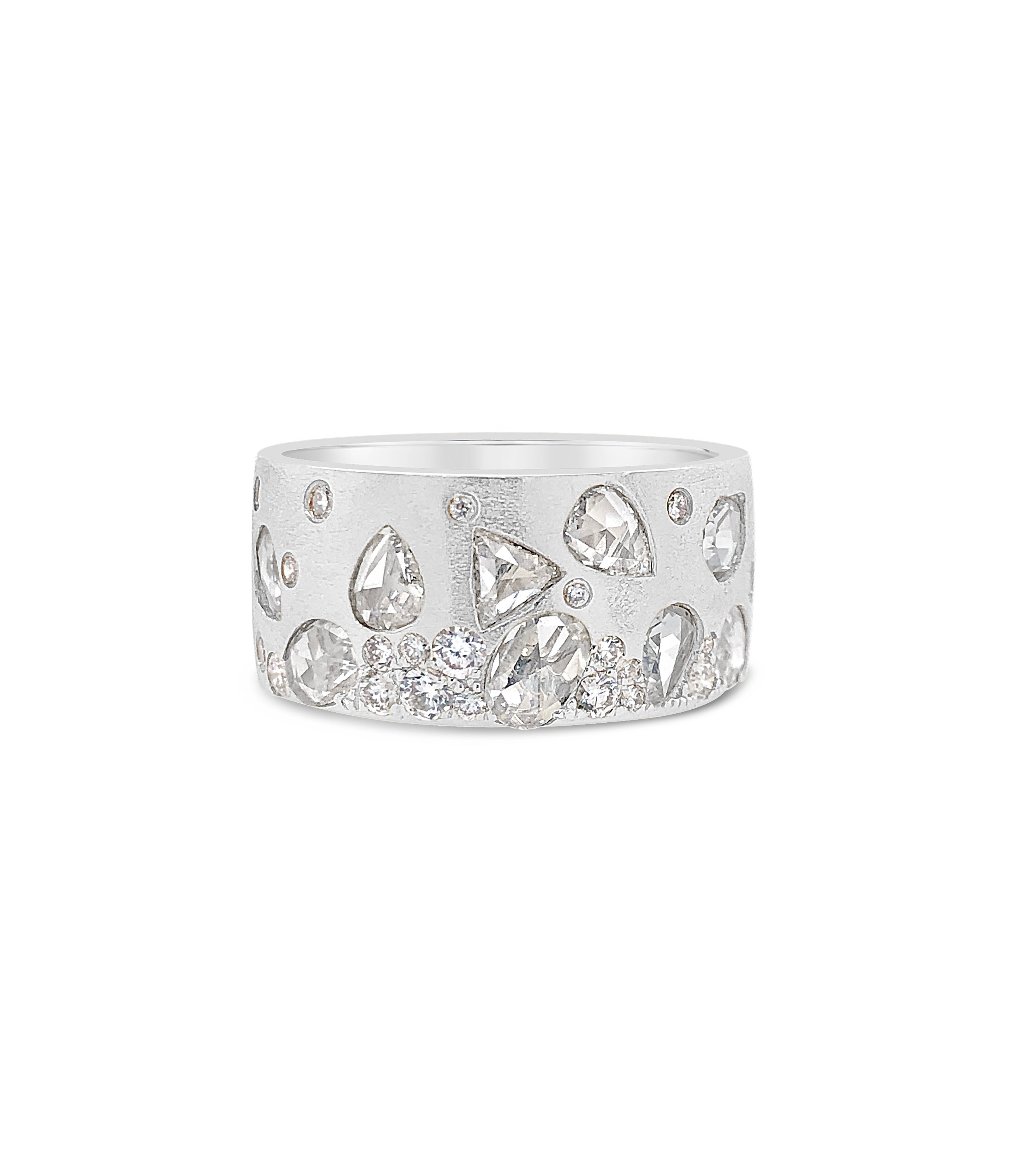 Rose Cut Diamond Celestial Band