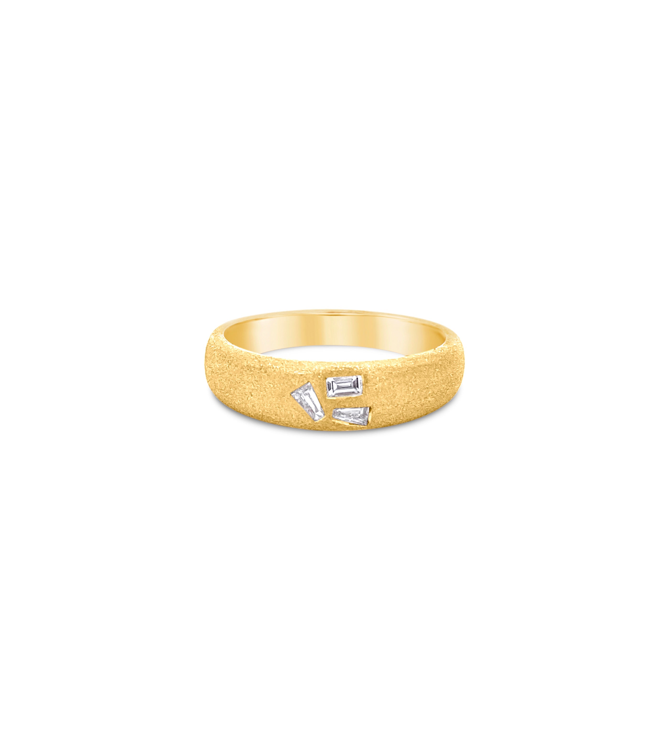 Diamond Baguette Cluster Signet Ring