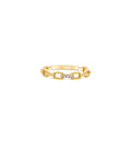 Diamond Paperclip Link Ring