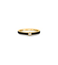 Diamond Black Enamel Ring