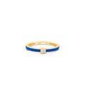 Diamond Blue Enamel Ring