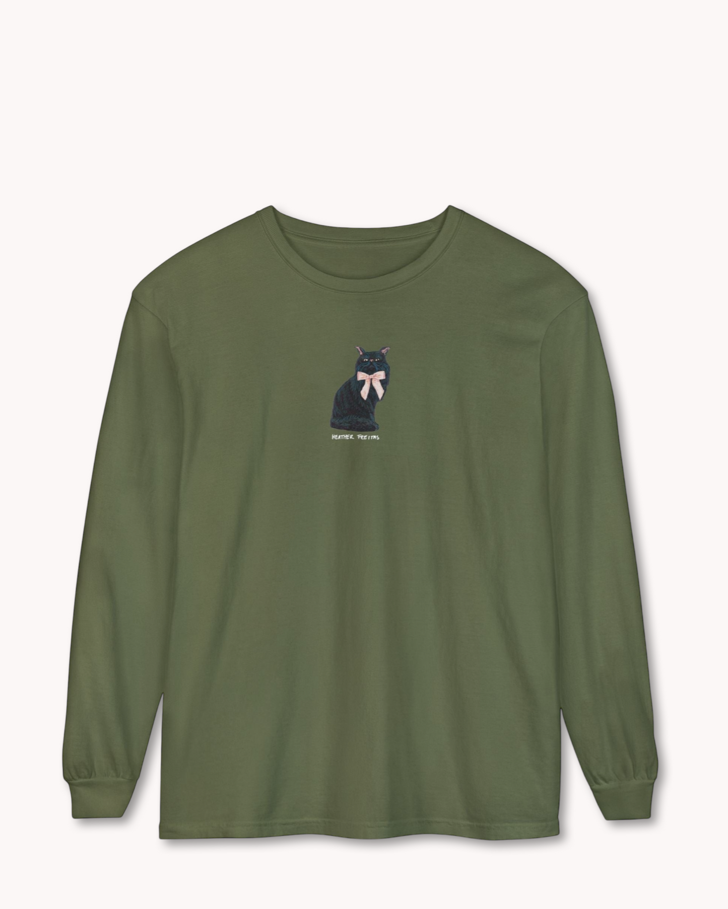 Black Persian Cat Long Sleeve T-Shirt