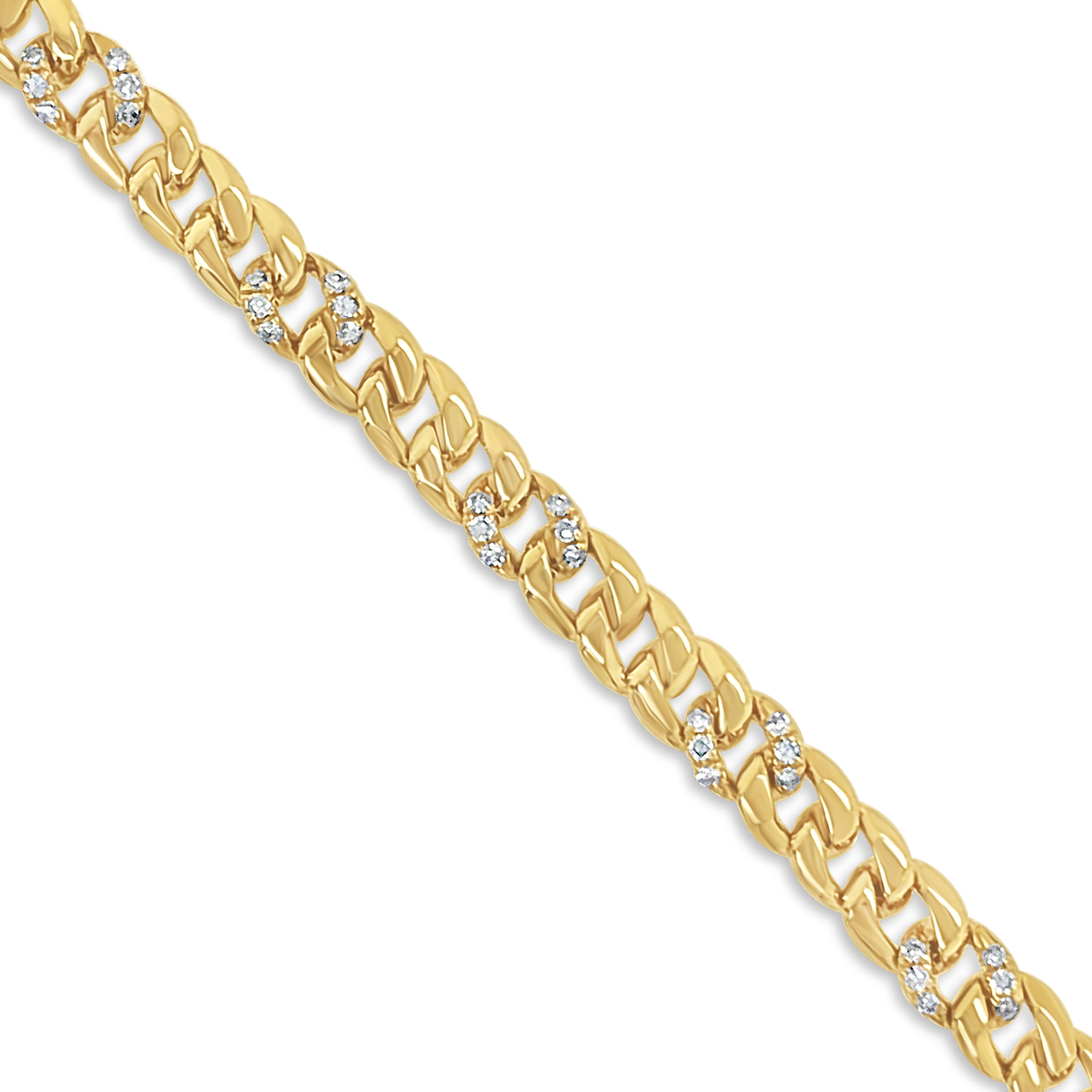 Diamond Lobster Cuban Link Chain Bracelet