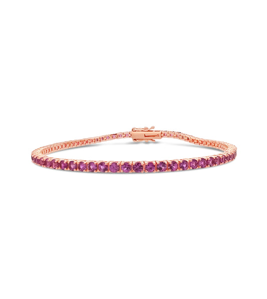 Pink Sapphire Tennis Bracelet