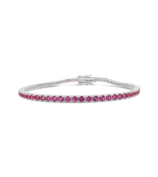 Pink Sapphire Tennis Bracelet