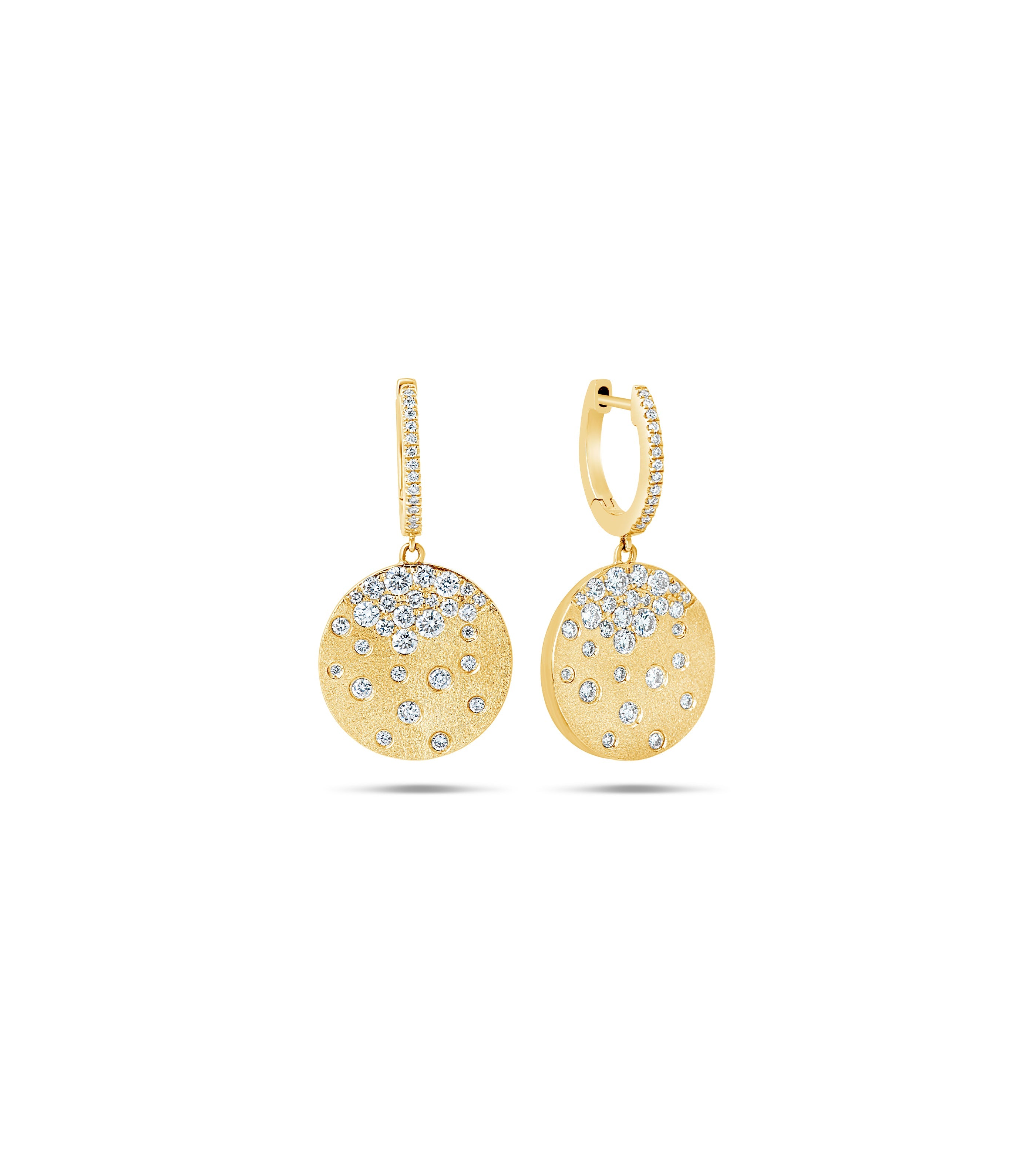 Diamond Celestial Disc Earring