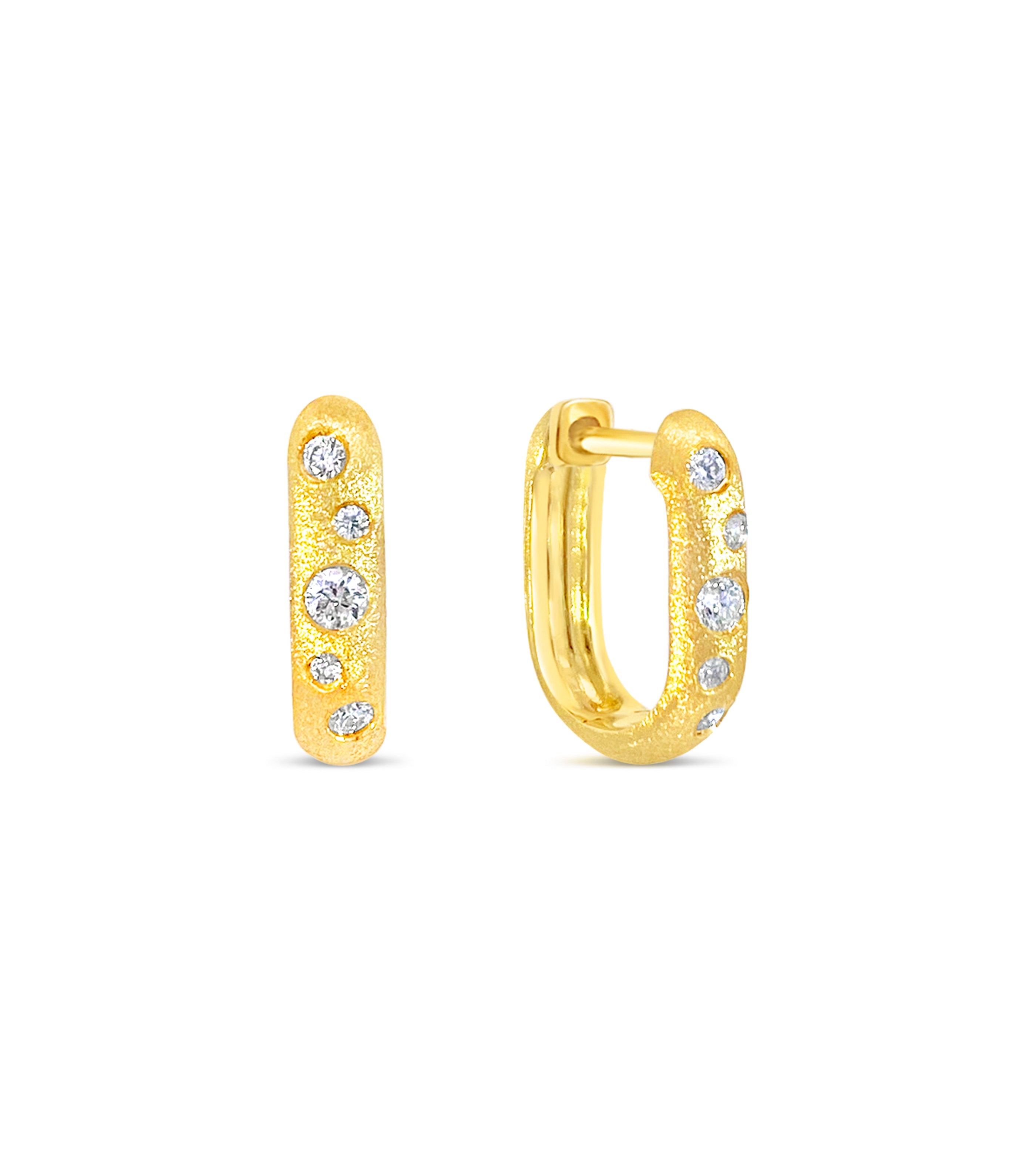 Diamond Scatter Huggie Earring