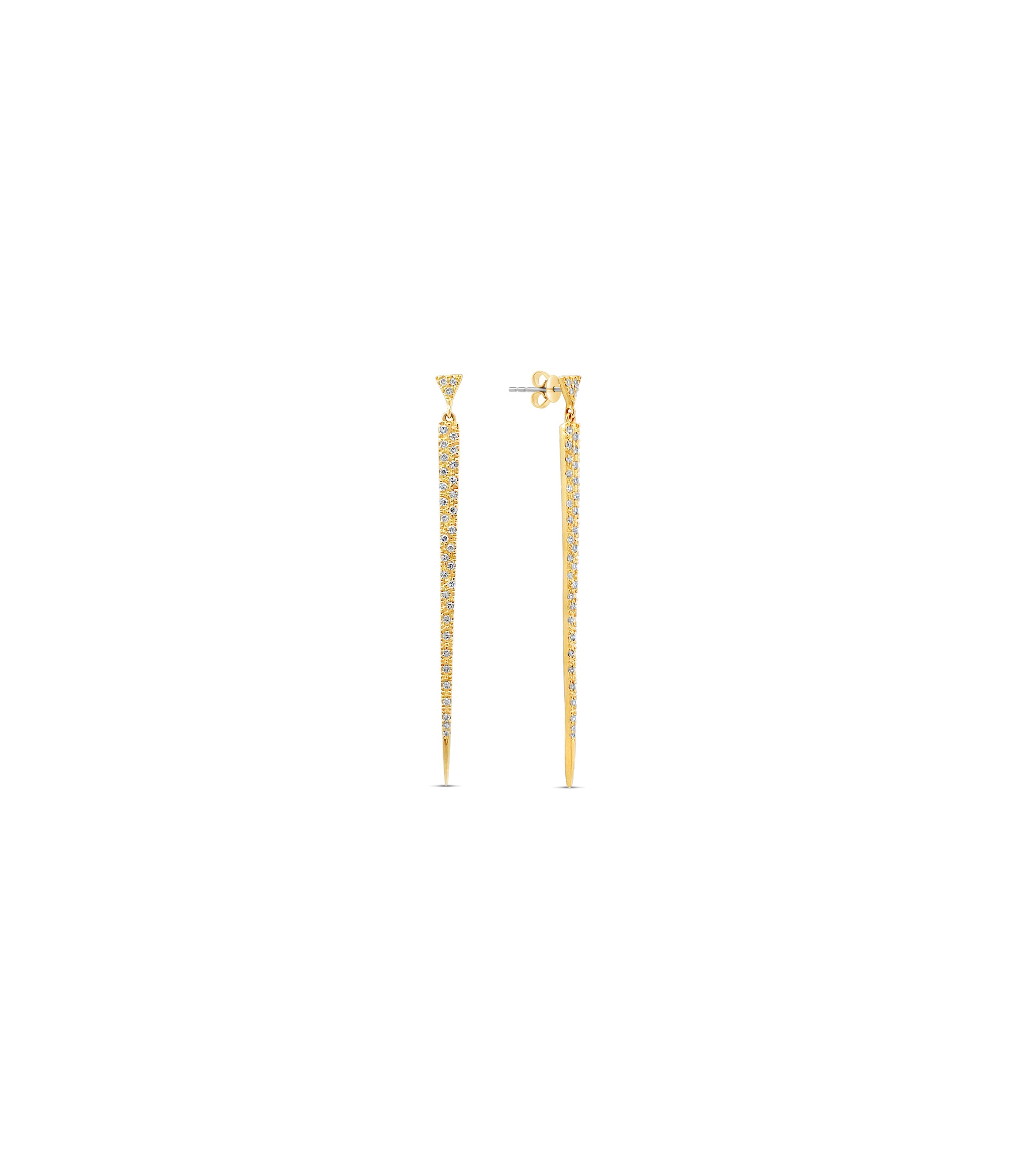 Diamond Dagger Drop Earrings