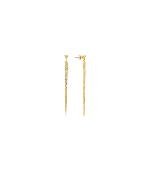 Diamond Dagger Drop Earrings