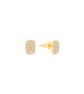 Diamond Rectangle Stud Earring