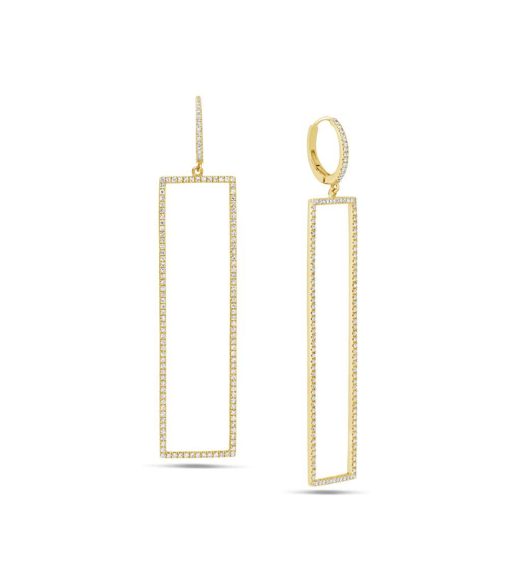 Diamond Jumbo Rectangle Earring