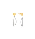 Diamond Freeform Drop Earring