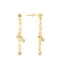 Diamond Charm Paperclip Earring