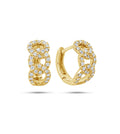 Diamond Curb Link Huggie Earring