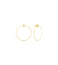 Diamond Hoop Stud Earrings