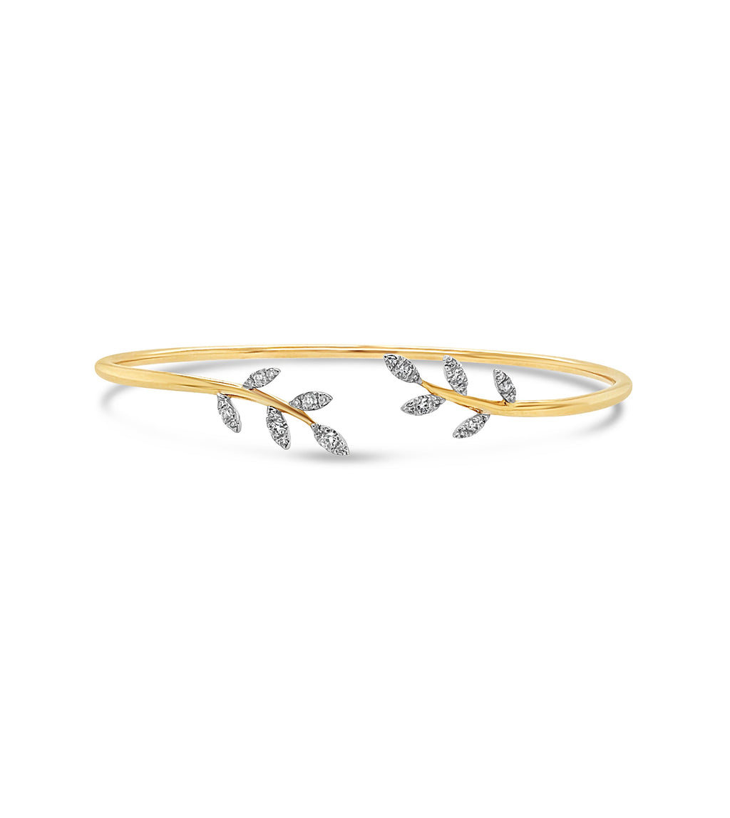 Diamond Leaf Flexible Bangle