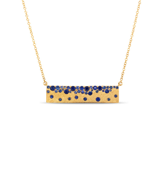 Sapphire Celestial Bar Necklace