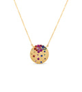 Rainbow Celestial Disc Necklace