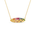 Rainbow Celestial Oval Necklace