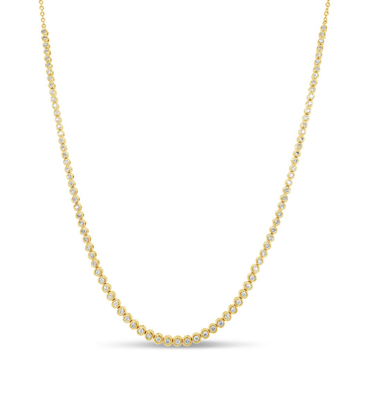 Diamond Bezel Tennis Necklace