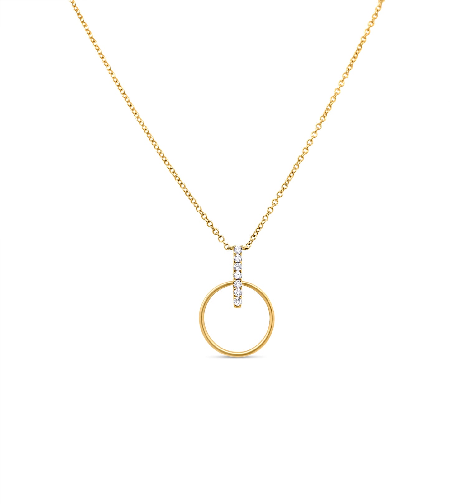 Diamond Door Knocker Necklace