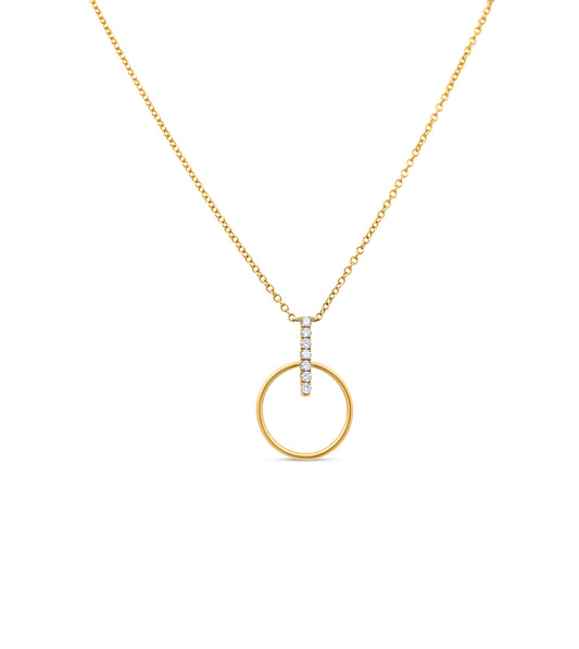 Diamond Door Knocker Necklace