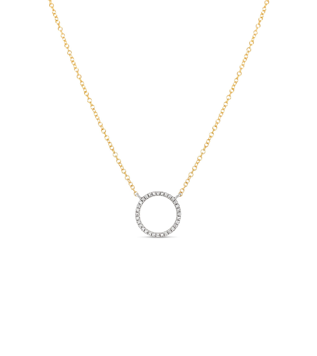 Diamond Open Circle Necklace