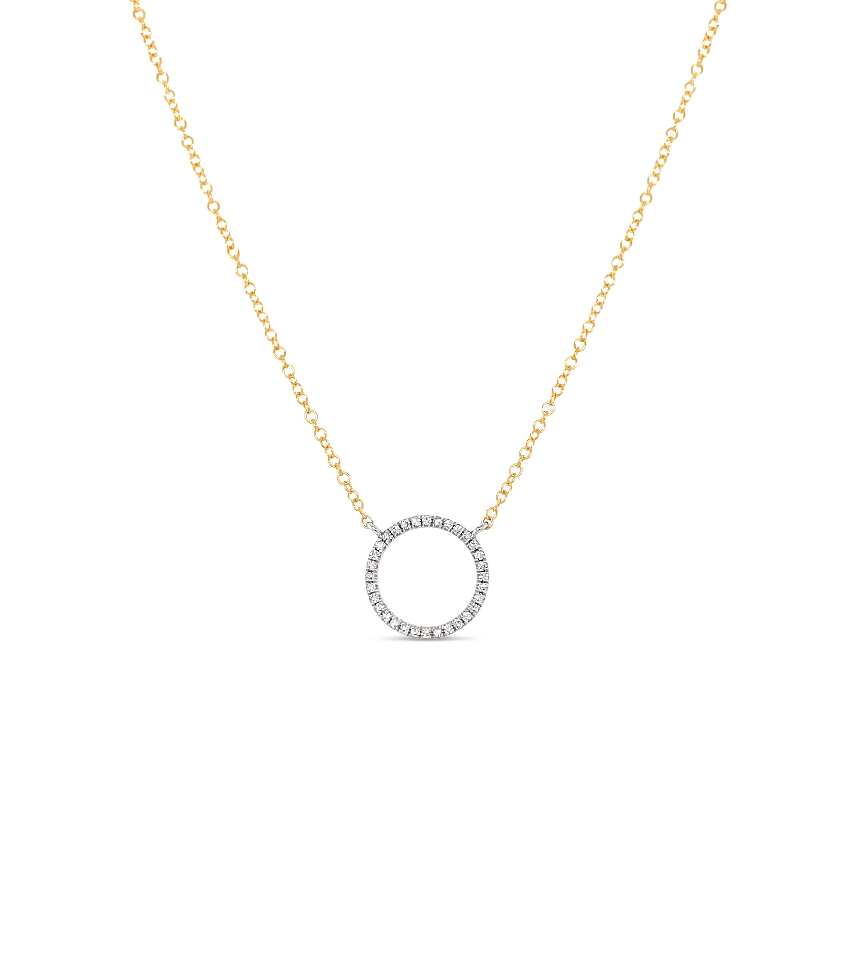 Diamond Open Circle Necklace