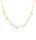 Diamond Charm Paperclip Chain Necklace