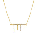 Diamond Bar Charm Necklace