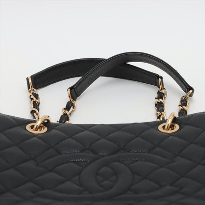 Chanel GST Caviar Chain Tote Bag Black Gold Metal Fittings 19251421