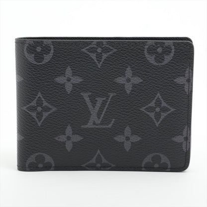 Louis Vuitton Monogram Eclipse Portefeuille Myrtiple M61695 Compact Wallet